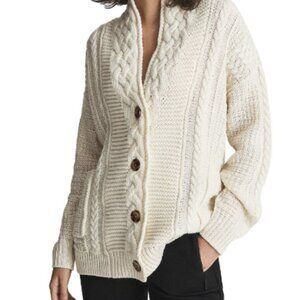 Reiss Summer Shawl Collar Sweater sz M